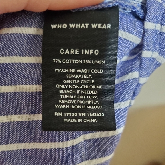 Womens Sleeveless Blouse Blue Stripes size S - Picture 4 of 5